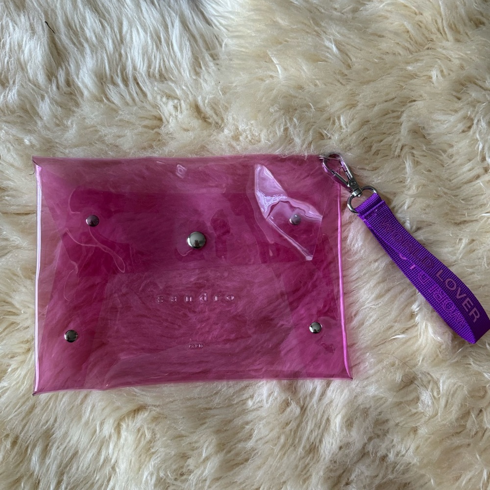 Sandro Clear Nylon Cosmetic Pouch